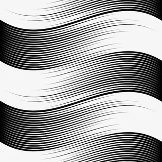 手绘黑色渐变曲线免抠