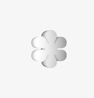 白色立体创意雪花符号免抠