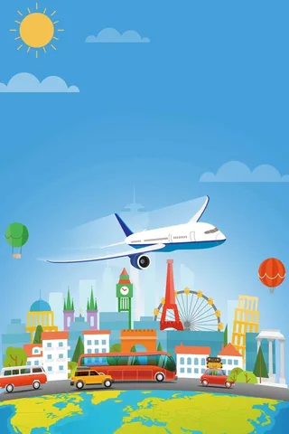 卡通文明登机创意高清