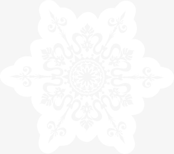 白色冬日漂浮雪花免抠