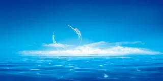 蓝色海洋背景素材高清