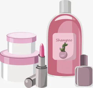 手绘粉色日化用品免抠