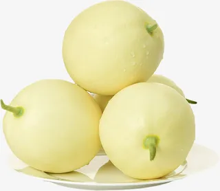 一盘新鲜的香瓜免抠