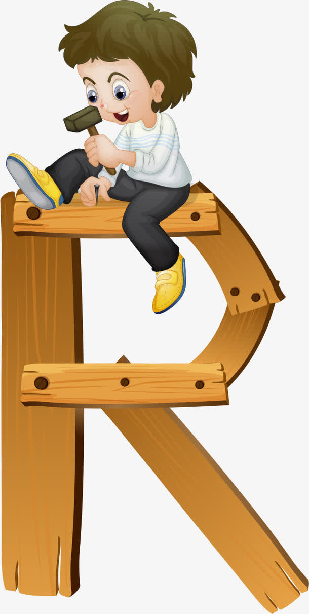 卡通字母D免抠