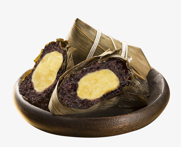 黑米蛋黄粽免抠