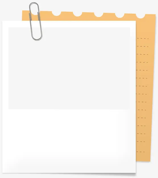 便笺曲别针 png素材免抠