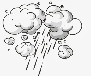 天空下雨了免抠