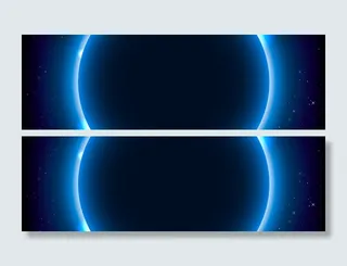 日食蓝色光环背景高清