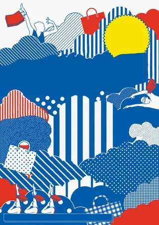 创意服装扁平风几何底纹海报背景高清