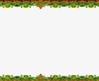 传统云纹边框免抠