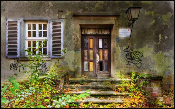 城市废墟房屋废墟免抠