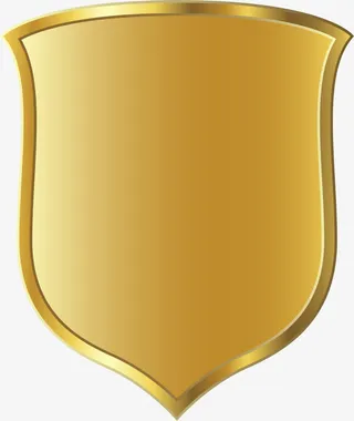 金色大气盾牌免抠