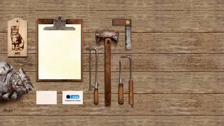 工具笔记猫咪海报背景