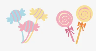可爱卡通糖果免抠
