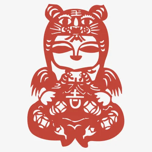 可爱老虎卡通素材免抠