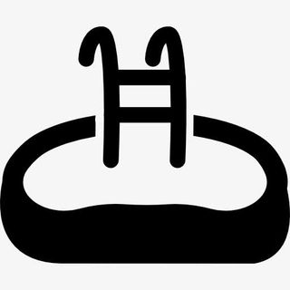 楼梯的一个游泳池图标免抠