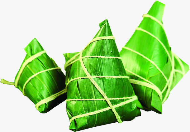 绿色粽子食物天然免抠