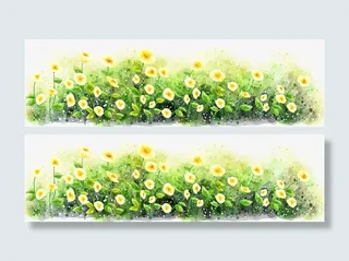 草丛中盛开的花免抠