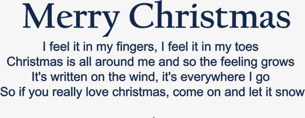 圣诞节英文祝福语艺术字免抠