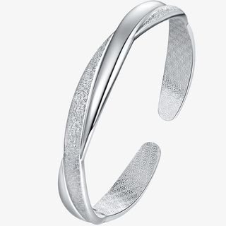 女款开口银手镯免抠