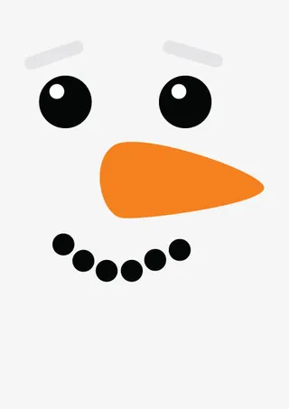 矢量雪人表情免抠