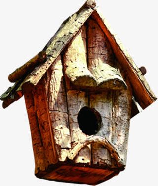 春天树木树屋造型免抠