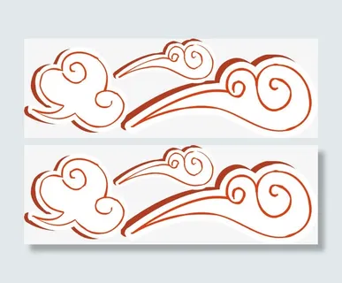 中国风云朵免抠