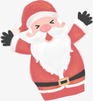 h5素材水彩圣诞老人免抠