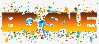 多彩纸屑背景促销卡片矢量素材