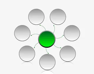 圆形ppt放射图示免抠