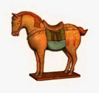 中国风黄马免抠