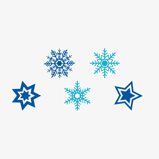 雪花装饰图案免抠