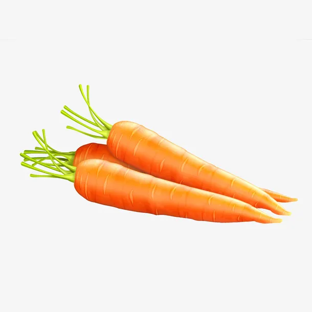胡萝卜蜡笔画透明底图免抠