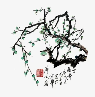 国画梅花免抠