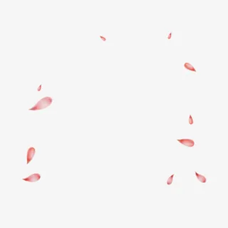 红色花瓣飘落漂浮花瓣免抠