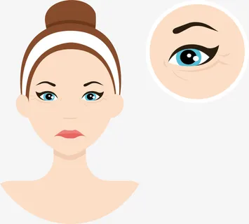 眼角皱纹卡通女孩免抠