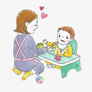 在喂饭的妈妈免抠