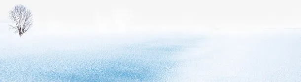冬天雪地树寒冷图案免抠