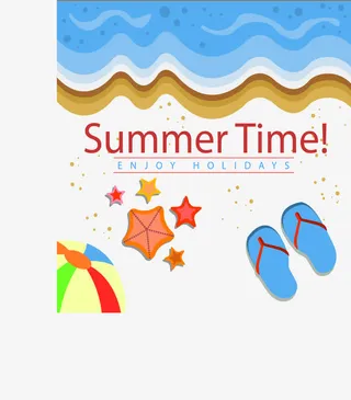 美好的夏日时光免抠