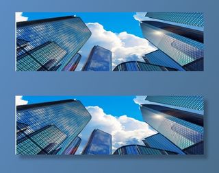 现代都市建筑淘宝海报背景免抠背景banner海报元素