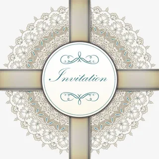 矢量手绘蕾丝封面免抠