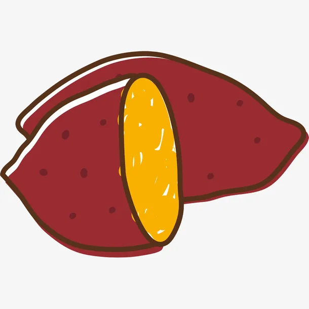 卡通美食烤红薯插画免抠免抠