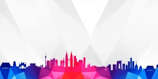 城市彩色拼色背景高清