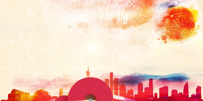 喜庆贺年水墨晕染背景高清