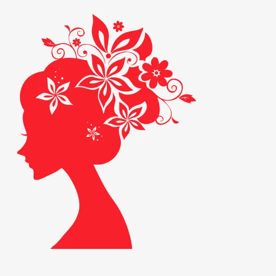 妇女节女子剪纸妈妈免抠