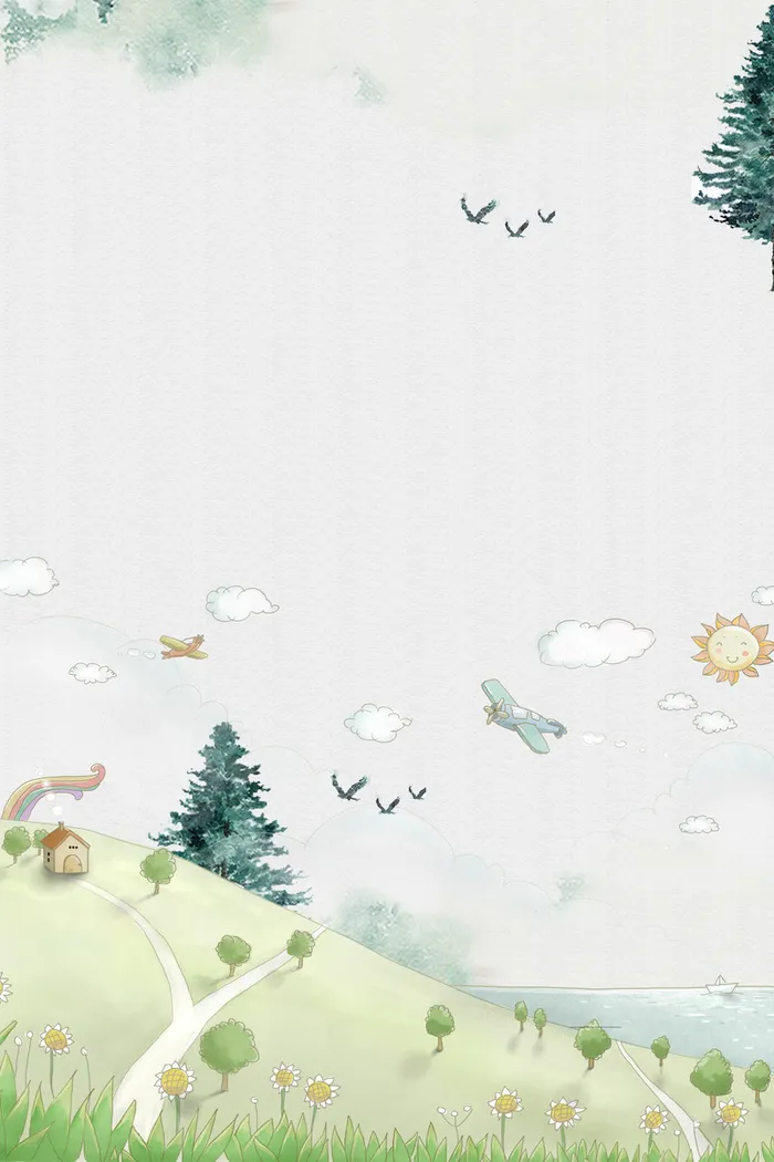 小清新森林背景广告背景高清