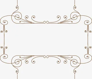 花纹线条边框免抠