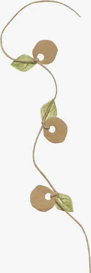 绳子素材绿叶免抠