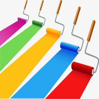 彩色粉刷标签免抠