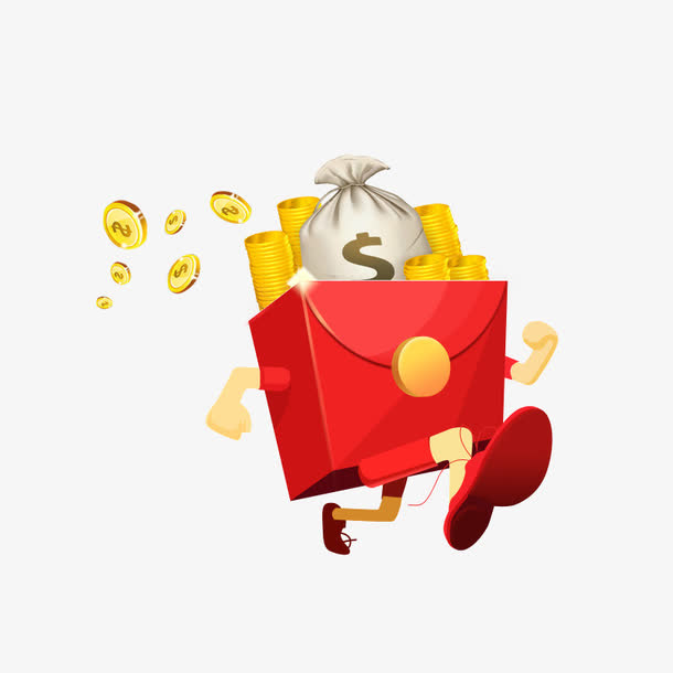 奔跑的金币免抠